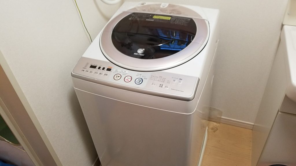 名古屋市東区SHARP製洗濯機落下物除去修理